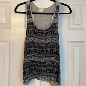 Elephant print tank top